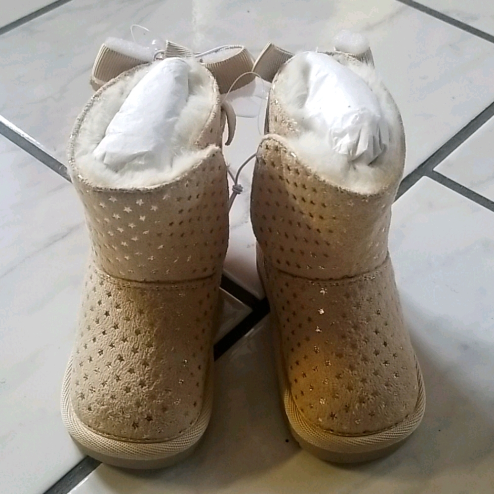 New gold star bow baby boots joe fresh